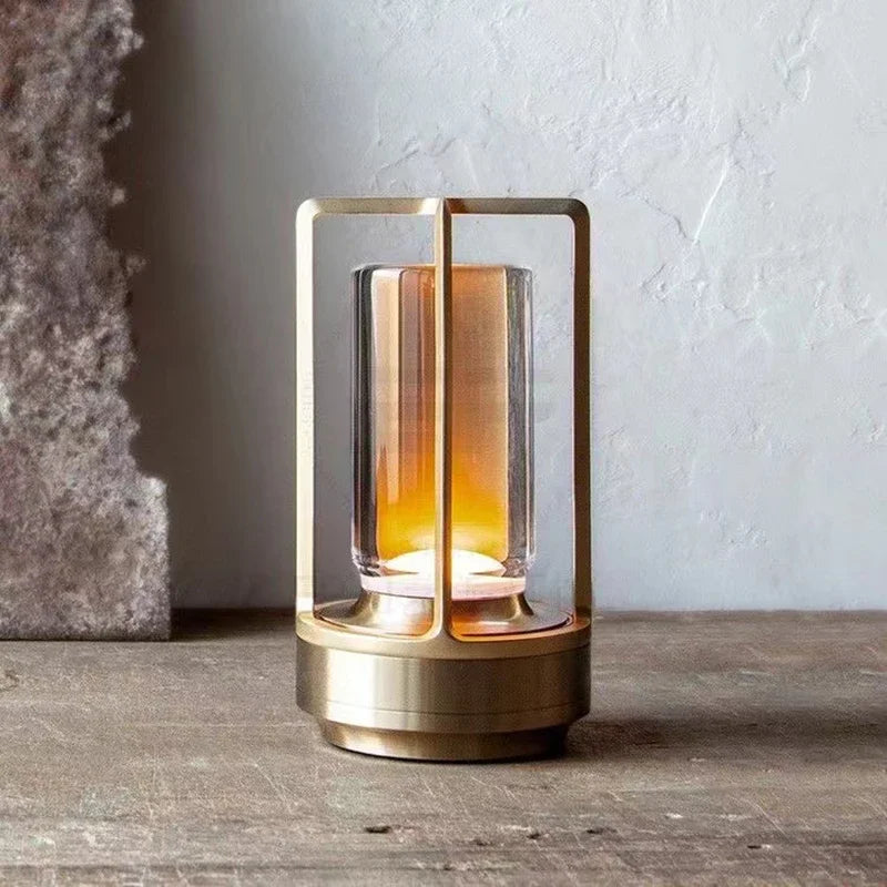 Modern Rechargeable LED Lantern with USB Port – Minimalist Indoor/Outdoor Light