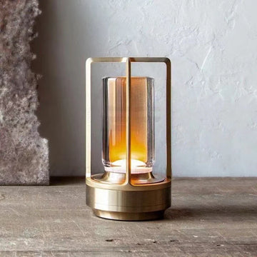Modern Rechargeable LED Lantern with USB Port – Minimalist Indoor/Outdoor Light