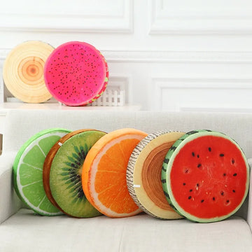 Novelty Fruit Slice Decorative Pillow - Soft, Playful Accent Cushion for Home Decor