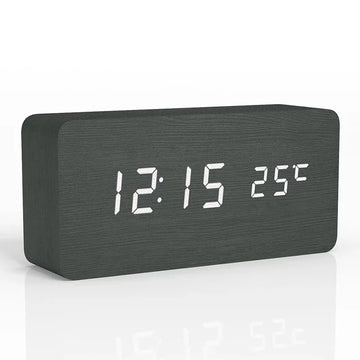 Sandsberg Wooden Digital Desk Clock | Silent LED Display | Eco-Friendly Design