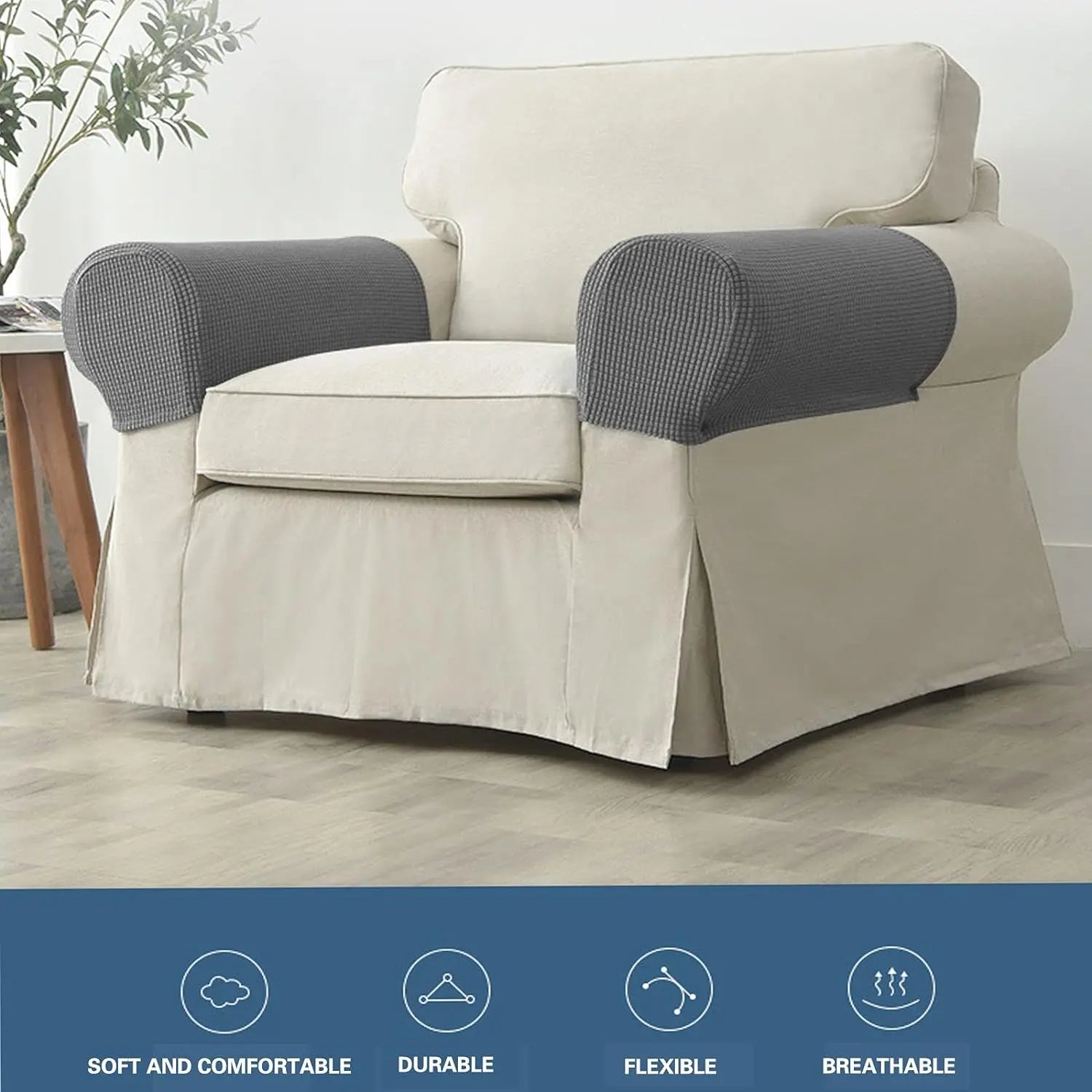 Sofa Arm Protector | Quilted Fabric | Waterproof Design | Living Room Protection