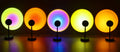 LED Atmosphere Lamp | Matte Black Metal & LED | Sunset Projection Effect | Living Room Accent