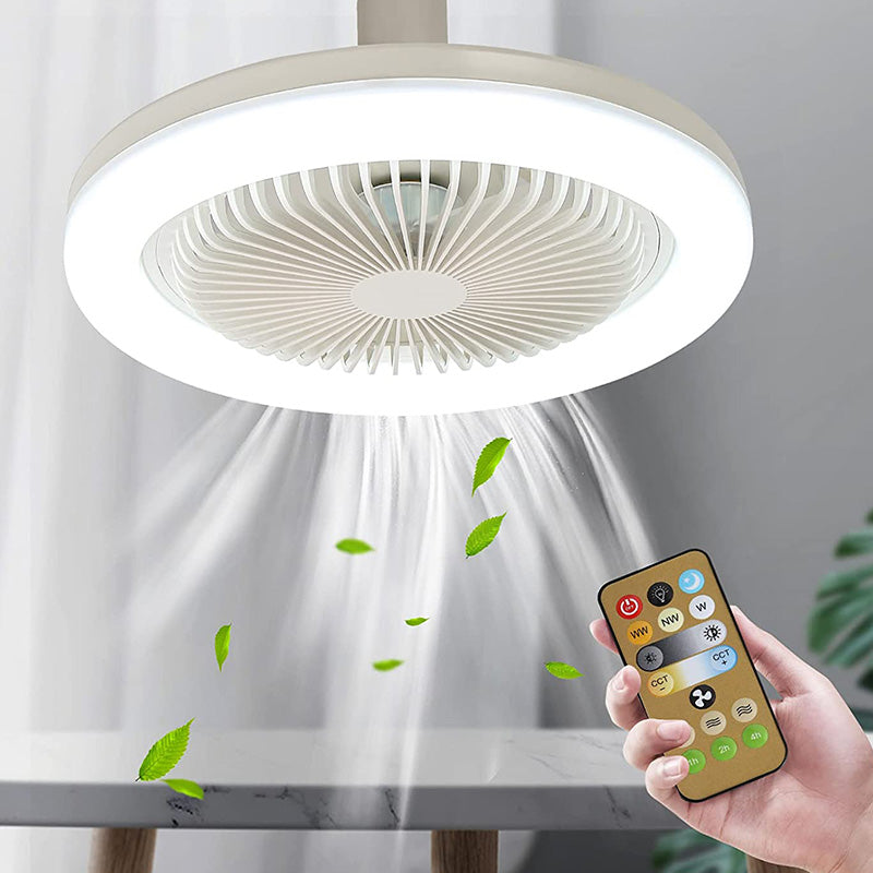 Ceiling Fan with Light | Plastic & LED | Integrated LED Light | Modern Living Space