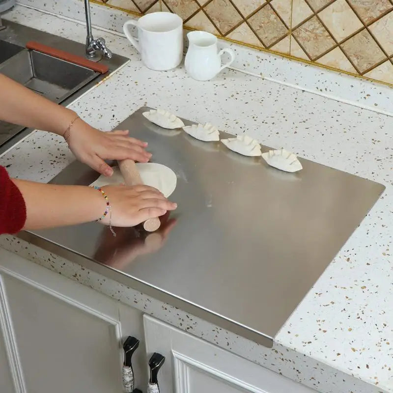 Chopping Board | Stainless Steel | Sleek Metal Finish | Kitchen Countertop