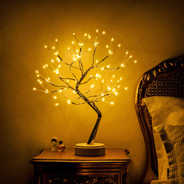 LED Tree Lamp with 108 Twinkling Lights - Relaxing Home Decor Gift