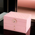 Jewelry Box | PU Leather & Velvet Lining | Multilayer Design | Bedroom Organizer