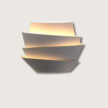 Modern French-Inspired Tiered Wall Light – Sculptural LED Sconce in Matte Finish