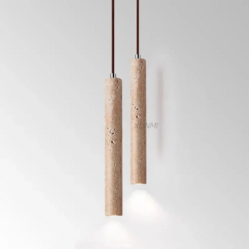 Minimalist Travertine Wabi-Sabi LED Pendant Light for Modern Homes