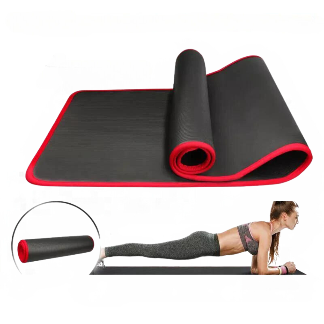 Yoga Mat | High-Density Foam | Extra Thick Non-Slip Surface | Fitness Enthusiast Gear