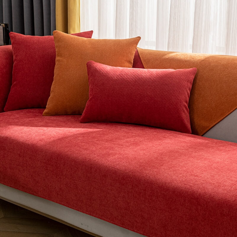Sofa Cover | Chenille | Soft Texture Plush Feel | Living Room Use