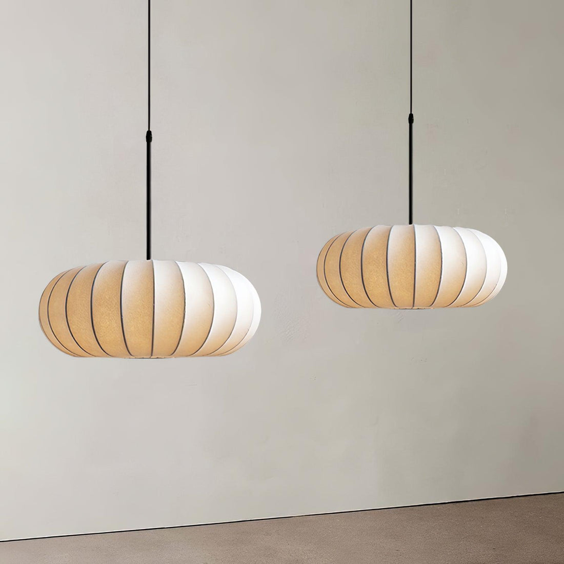 Minimalist Verona Pendant Light with Ribbed Design and Japanese Elegance