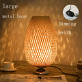 Table Lamp | Bamboo & Wood | Woven Shade | Cozy Living Room Accent
