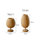Table Lamp | Bamboo & Wood | Woven Shade | Cozy Living Room Accent