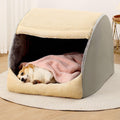 Dog Bed | Flannel & Plush Fabric | Enclosed Design | Home Sanctuary