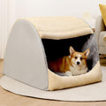 Dog Bed | Flannel & Plush Fabric | Enclosed Design | Home Sanctuary
