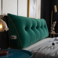 Wedge Support Pillow | Velvet & Polyester Fill | Button-Tufted with Pocket | Cozy Corner Lounging