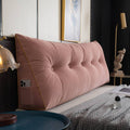 Wedge Support Pillow | Velvet & Polyester Fill | Button-Tufted with Pocket | Cozy Corner Lounging