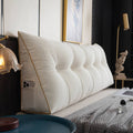 Wedge Support Pillow | Velvet & Polyester Fill | Button-Tufted with Pocket | Cozy Corner Lounging
