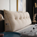 Wedge Support Pillow | Velvet & Polyester Fill | Button-Tufted with Pocket | Cozy Corner Lounging
