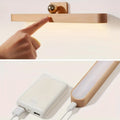 Wooden LED Night Light with Mirror Front, Rechargeable