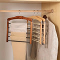 Trouser Rack | Wood & Metal | Multi-Tier Space-Saving | Modern Living Organization
