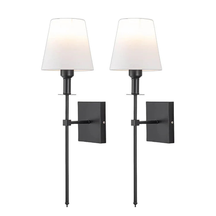 Wall Sconce | Matte Metal & Linen Shade | Rechargeable Wireless | Living Room Accent