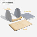 Dog Bed | Flannel & Plush Fabric | Enclosed Design | Home Sanctuary