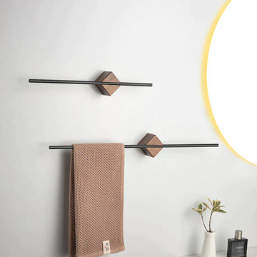 Minimalist Wall-Mounted Towel Rack - Sleek Single-Bar Holder with Geometric Design