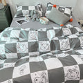 Bedding Set | Cotton | Large Checkered Pattern | Bedroom Decor