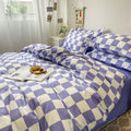 Bedding Set | Cotton | Large Checkered Pattern | Bedroom Decor