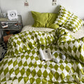 Bedding Set | Cotton | Large Checkered Pattern | Bedroom Decor