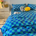 Bedding Set | Cotton | Large Checkered Pattern | Bedroom Decor