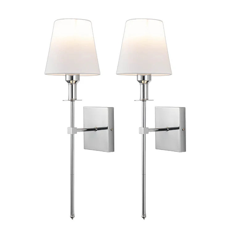 Wall Sconce | Matte Metal & Linen Shade | Rechargeable Wireless | Living Room Accent