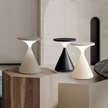Modern Hourglass Cordless LED Table Lamp with Touch Dimmer