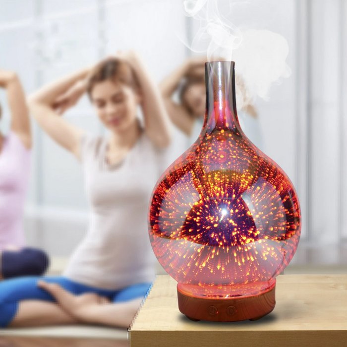 Aromatherapy Essential Oil Diffuser with LED Light Show and Auto Shut-Off