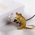 Table Lamp | Brass & Glass | Mouse-Shaped LED Design | Living Room Accent