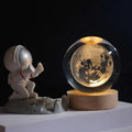 LED Crystal Ball | Clear Crystal & LED Light | Spherical Moon Design | Living Room Accent