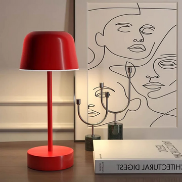 Modern Minimalist Table Lamp with Adjustable Brightness & Rechargeable Battery