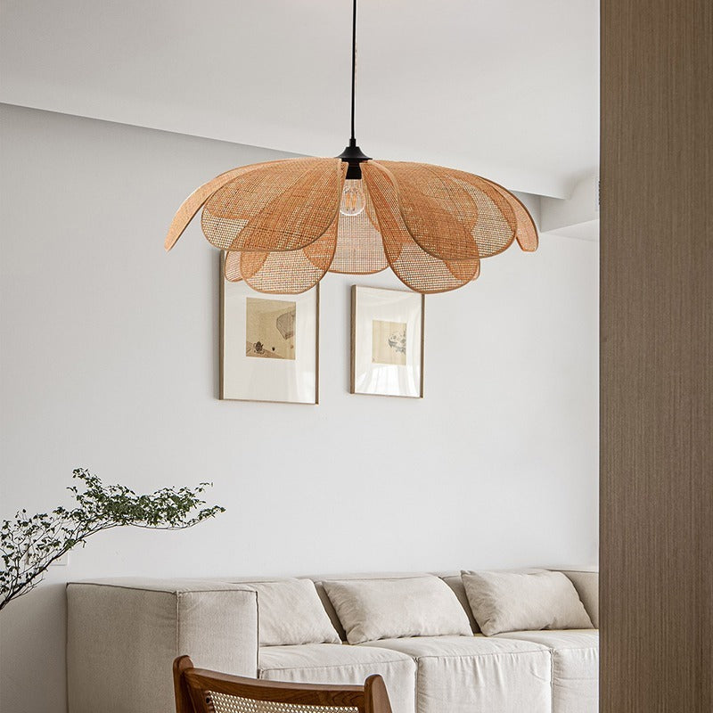 Nuvano Vine Woven Pendant Lamp Natural Rattan Lighting for Home Homestay