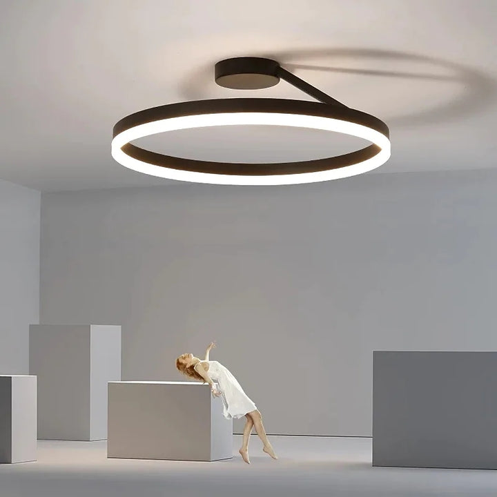 Modern Scandinavian LED Ceiling Light - Minimalist Ring Design