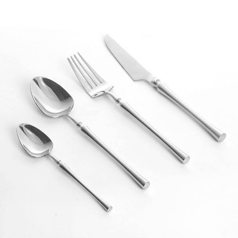 Elegant 24-Piece Stainless Steel Flatware Set – Modern Dining Essentials