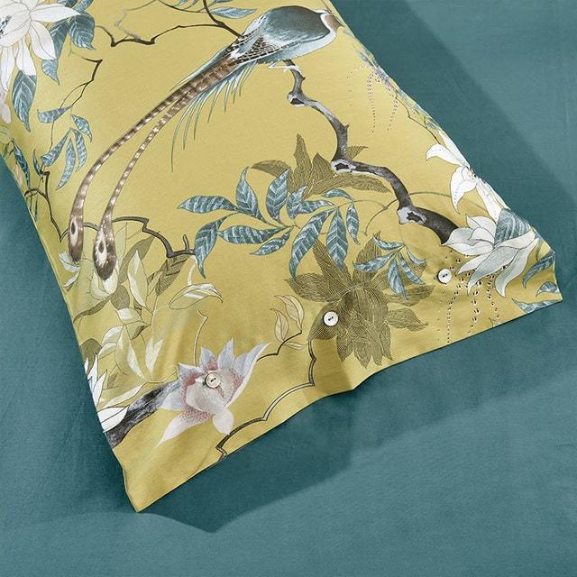 Duvet Cover Set | Egyptian Cotton | Intricate Floral Embroidery | Bedroom Decor