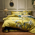 Duvet Cover Set | Egyptian Cotton | Intricate Floral Embroidery | Bedroom Decor