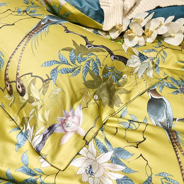 Duvet Cover Set | Egyptian Cotton | Intricate Floral Embroidery | Bedroom Decor