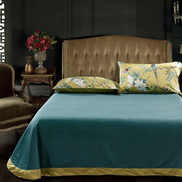 Duvet Cover Set | Egyptian Cotton | Intricate Floral Embroidery | Bedroom Decor