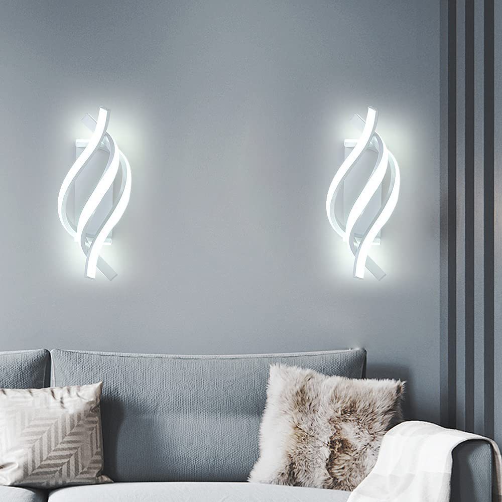 Wall Lamp | Aluminum & LED | Sculptural Twisted Design | Living Room Accent