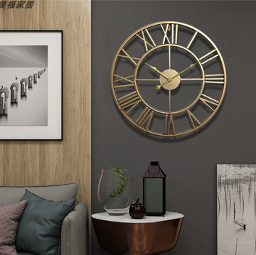 Cirquio | Gold or Bronze Skeleton Wall Clock - Elegant Design for Home Decor