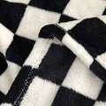 Throw Blanket | Fleece | Checkerboard Pattern & Soft Texture | Living Room Accent