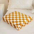 Throw Blanket | Fleece | Checkerboard Pattern & Soft Texture | Living Room Accent