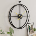 Wall Clock | Gold-Toned Metal | Geometric Open Design | Living Room Accent
